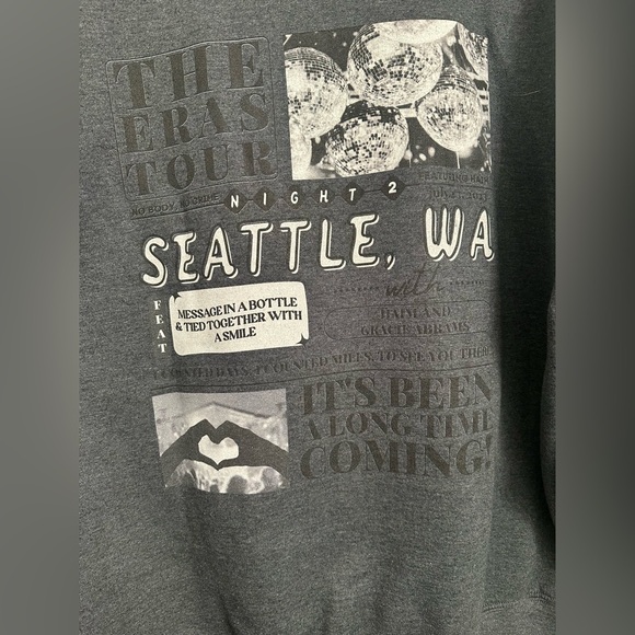 Ally makes magic Taylor swift eras tour Seattle night 2 crewneck pullover 2X - Picture 7 of 10